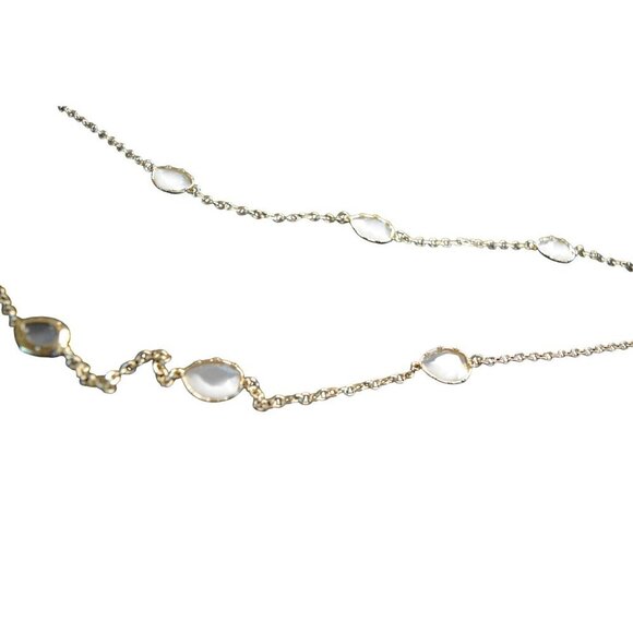 14th & Union Gold-Tone Chain Necklace With Faceted Stones - Picture 7 of 10